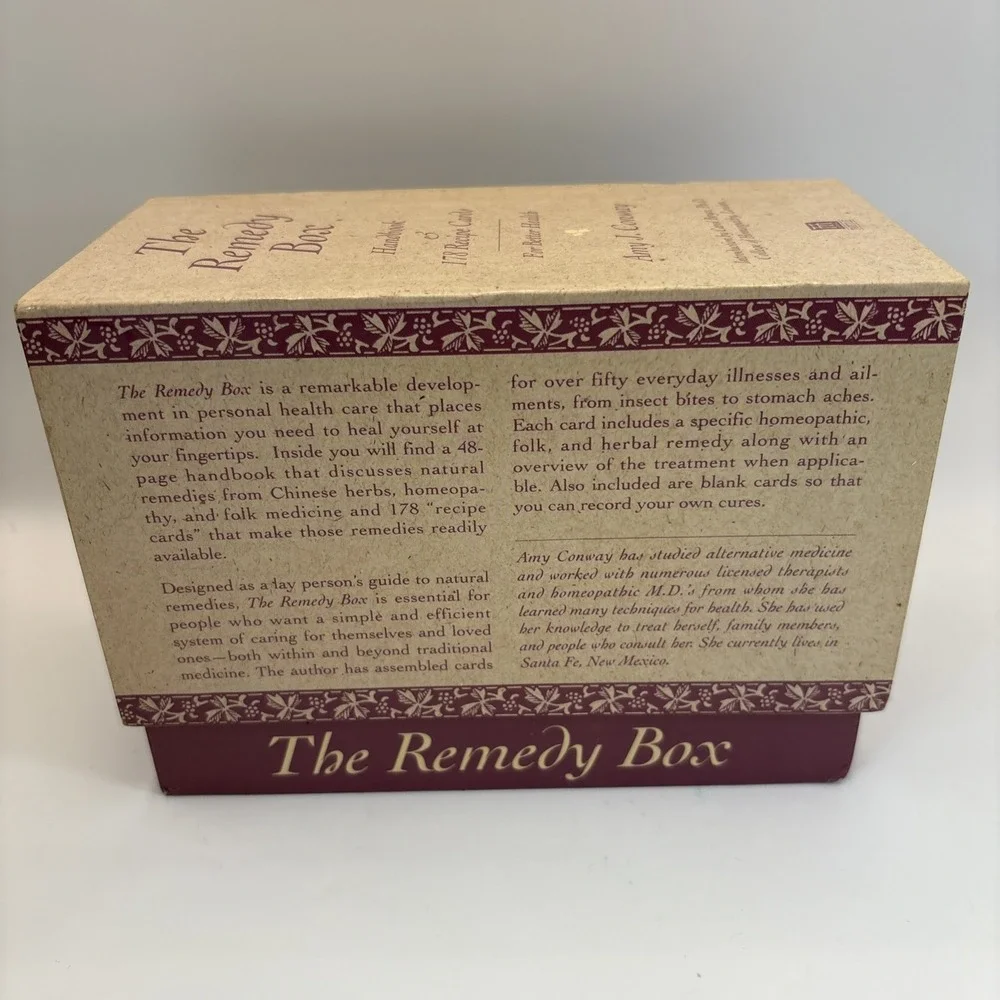 Vintage The Remedy Box Handbook 178 Recipe Cards Better Health Amy J Conway 1994